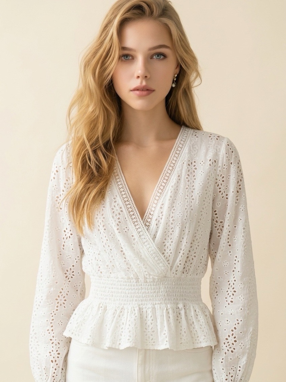 The Kooples Ivory Eyelet Blouse S1 (2-4)